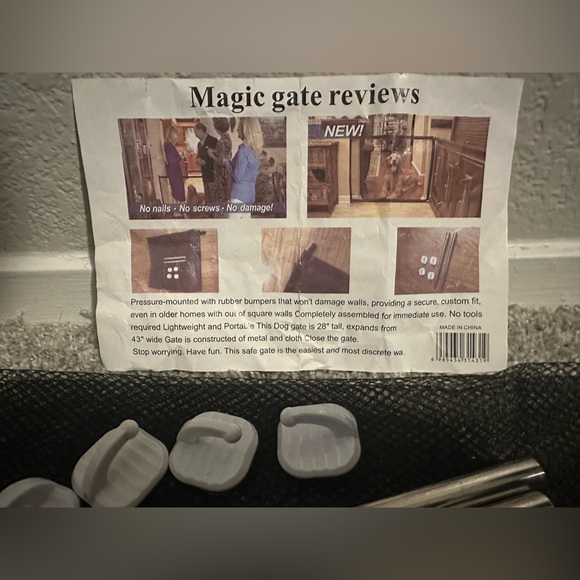 Magic Gate For Dogs 28” tall, expands 46”wide, Used For A Week, Great Condition. - Picture 4 of 5